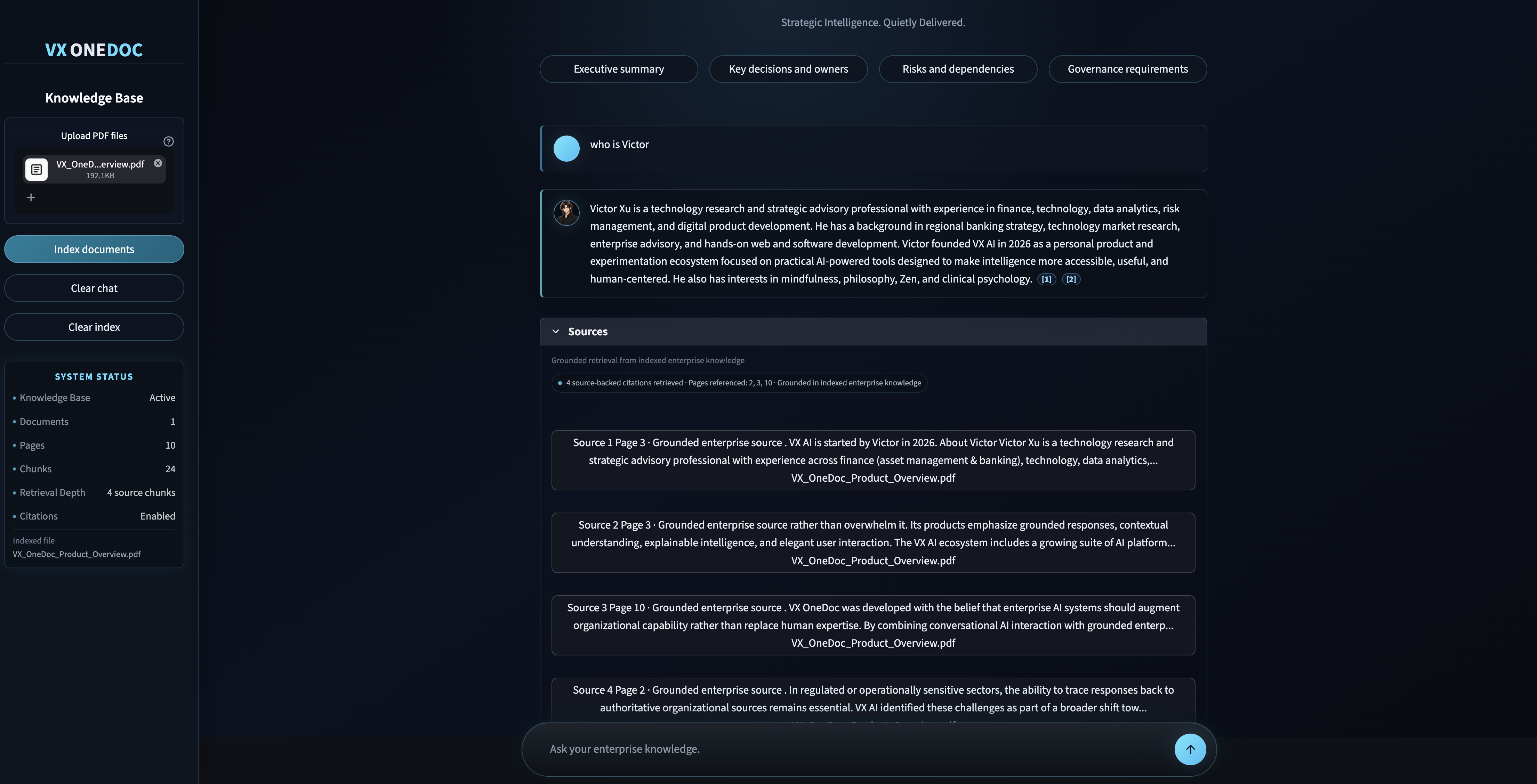 VX-OneDoc sources view